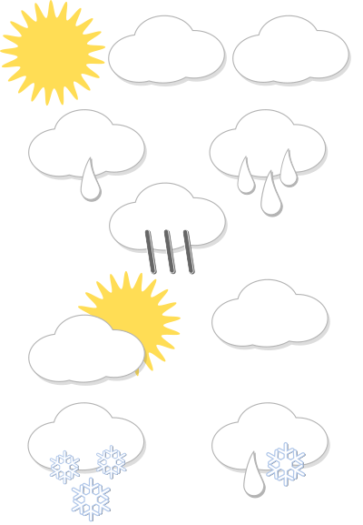 Weather symbols clipart