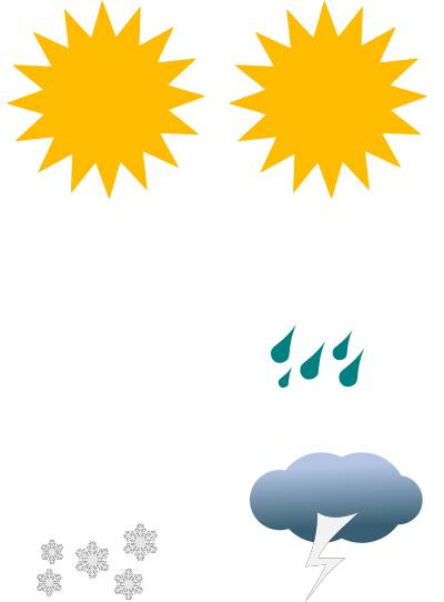Weather symbols clipart