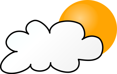 Weather Symbols: Cloudy Day simple clipart