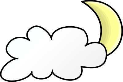 Weather Symbols: Cloudy Night clipart