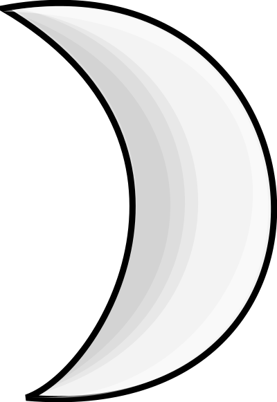 Weather Symbols: Moon (silver) clipart