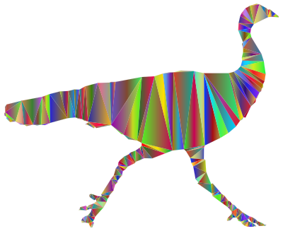 Wild Turkey Silhouette Low Poly clipart