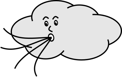 Wind blowing cloud clipart