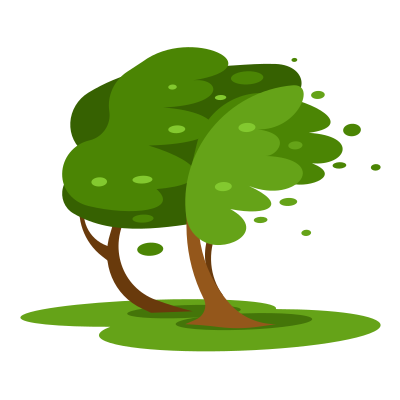 Wind in trees clipart