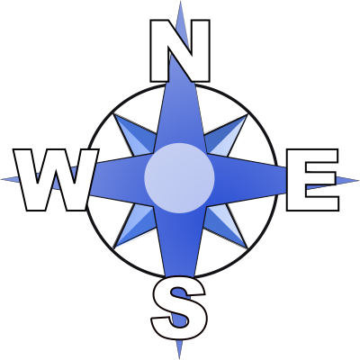Wind rose compas clipart