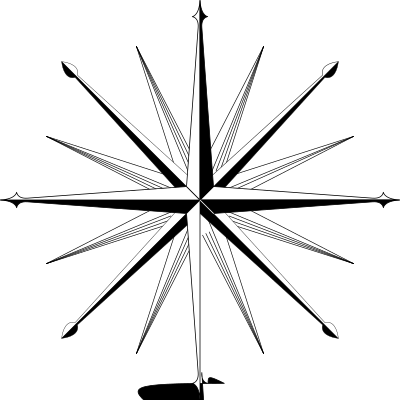 Wind rose / compass rose 2 clipart