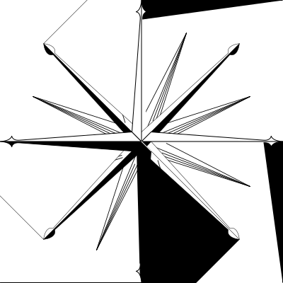 Wind rose / compass rose clipart