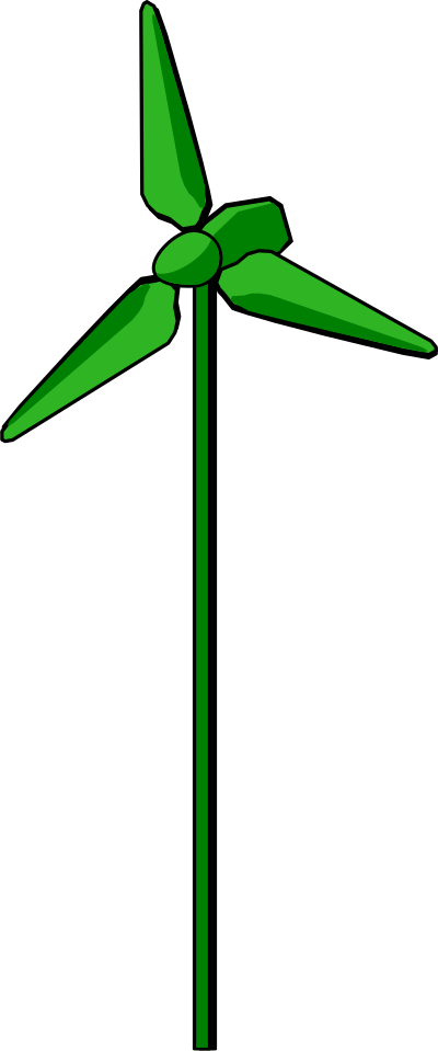 Wind Turbine Green clipart