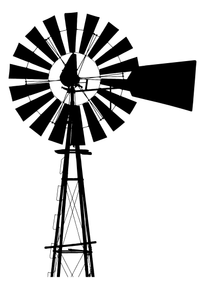 Windmill Silhouette clipart