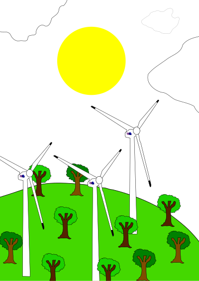 Windmills 3 clipart