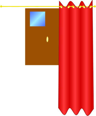 Window with draperies clipart