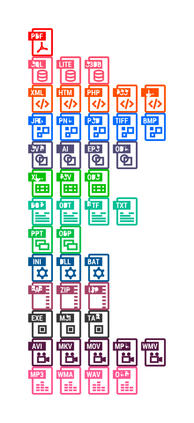 Windows 8-like files icons clipart
