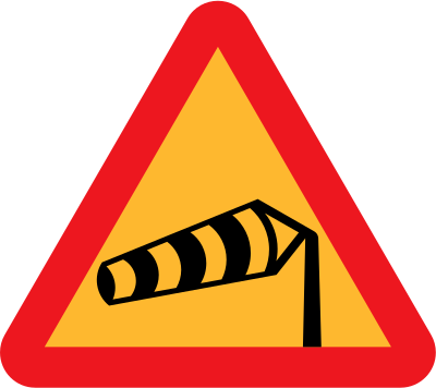 Windsock pointing left sign clipart