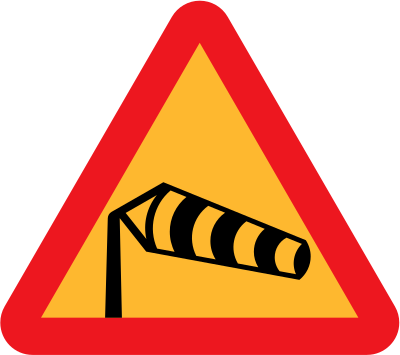 Windsock pointing right sign clipart