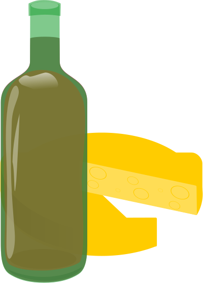 Wine and cheese clipart