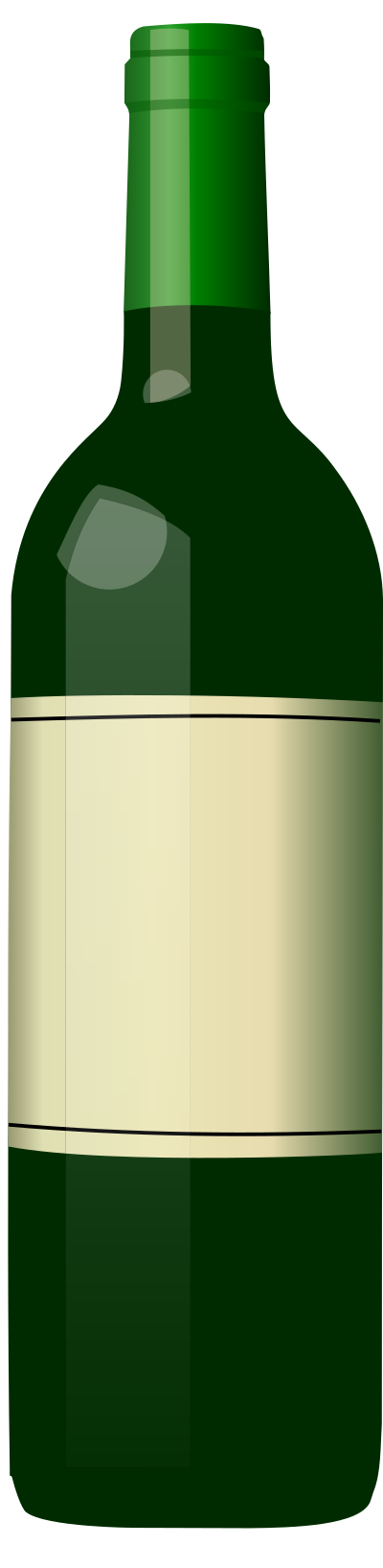 Wine bottle 2 (green) clipart