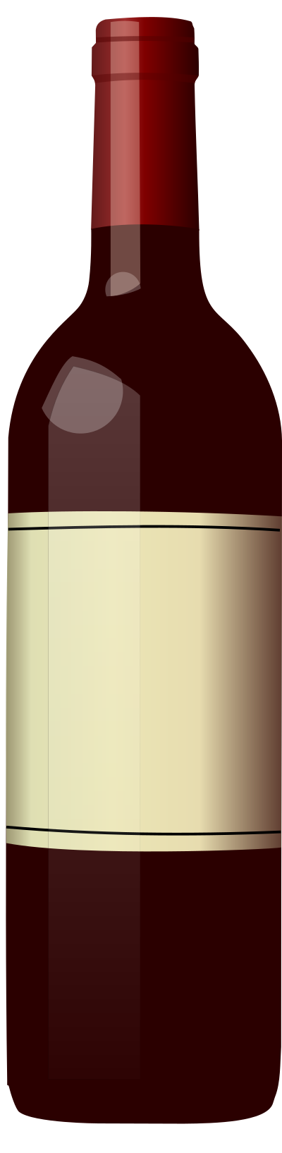 Wine bottle 2 (red) clipart