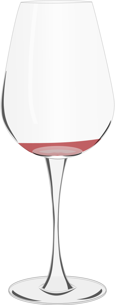 Wine Glass - Almost Empty clipart