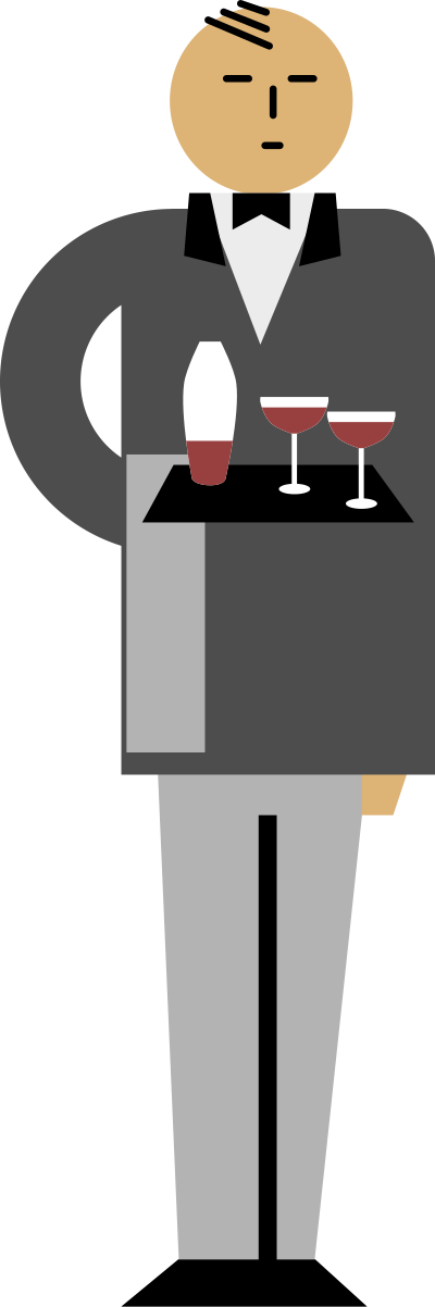 Wine waiter clipart