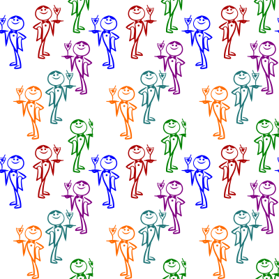 Wine waiter pattern clipart