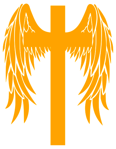 Winged cross clipart