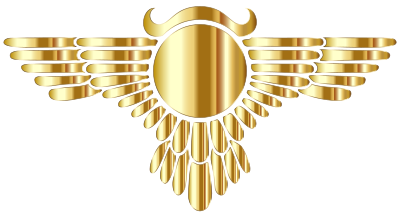 Winged Globe Gold Type II clipart