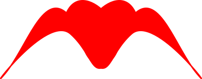 Winged heart silhouette clipart