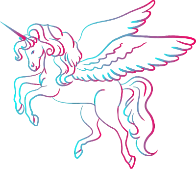Winged unicorn clipart