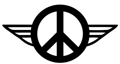 Wings of Peace 1 - B&W clipart