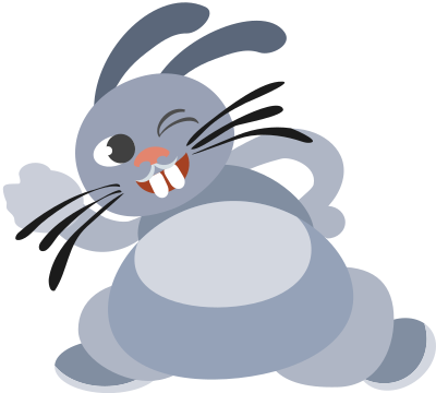 Winking bunny clipart