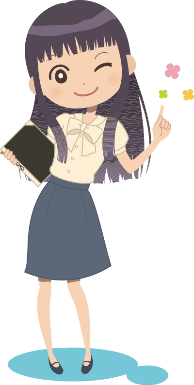 Winking Girl with Book clipart
