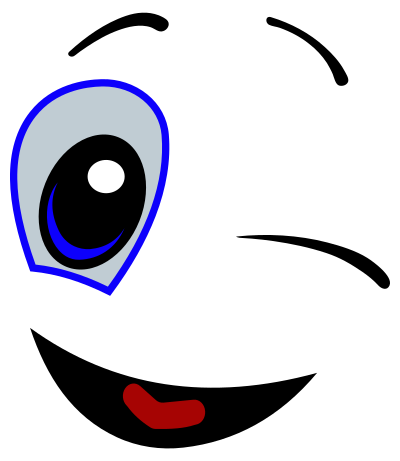 Winking Smiley Face clipart