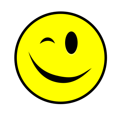 Winking Smiley yellow clipart