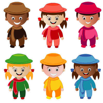 WINTER KIDS PART 2 clipart