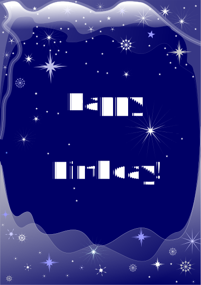 Winter postcard clipart