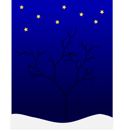 Winter tree clipart