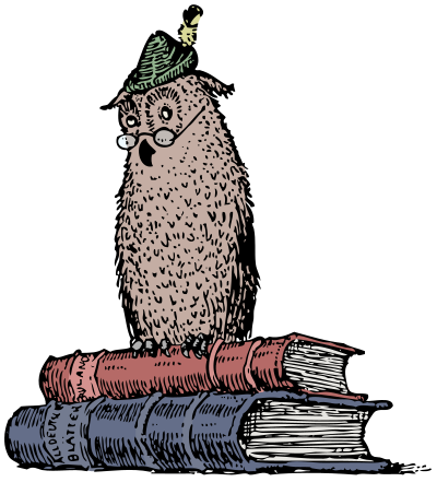 Wise Owl - Colour clipart