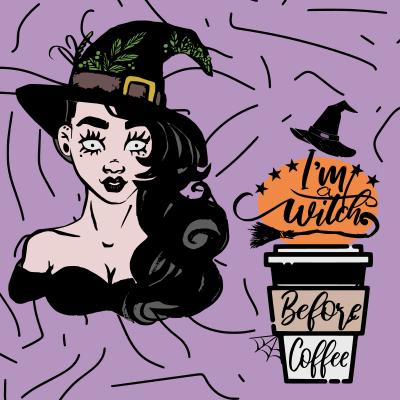 Witch Before Coffee - Colour Remix clipart
