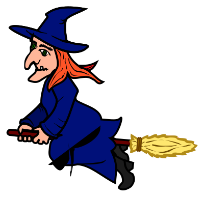 Witch - coloured clipart