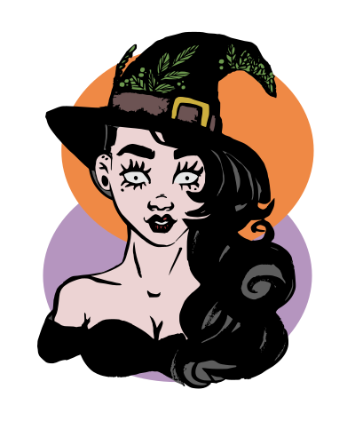 Witch - Isolated clipart