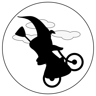WitchOnABicycle clipart