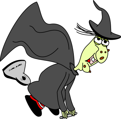 WitchOnAVac clipart