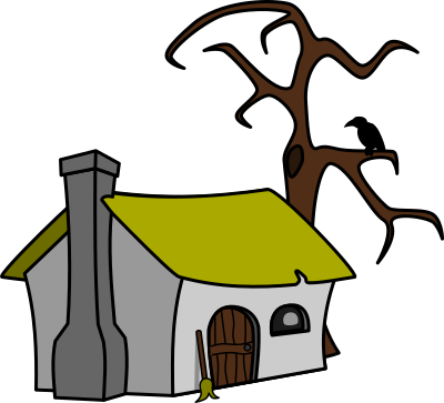 Witch's cottage clipart
