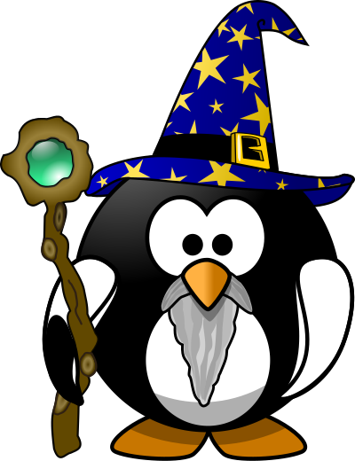 Wizard penguin clipart