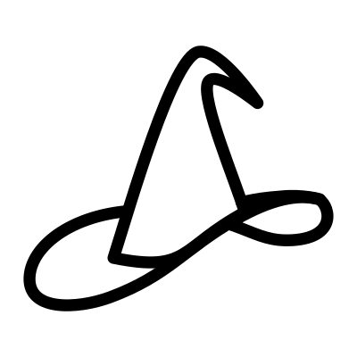 Wizard's white hat clipart