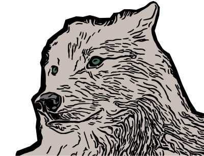 Wolf Abstract Art - Colour Remix clipart