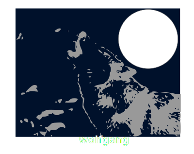 Wolf At Night clipart