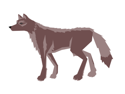 Wolf brown clipart
