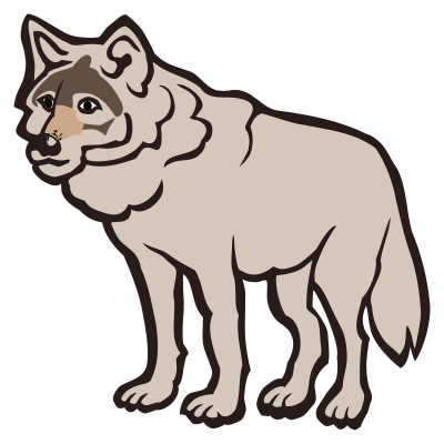 Wolf - coloured clipart