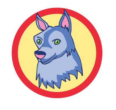 Wolf head ذئب clipart